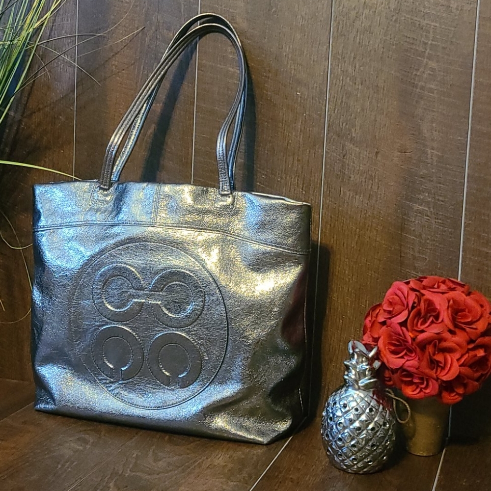 COACH - Julia Metallic Leather Perry Tote - Picture 3 of 11